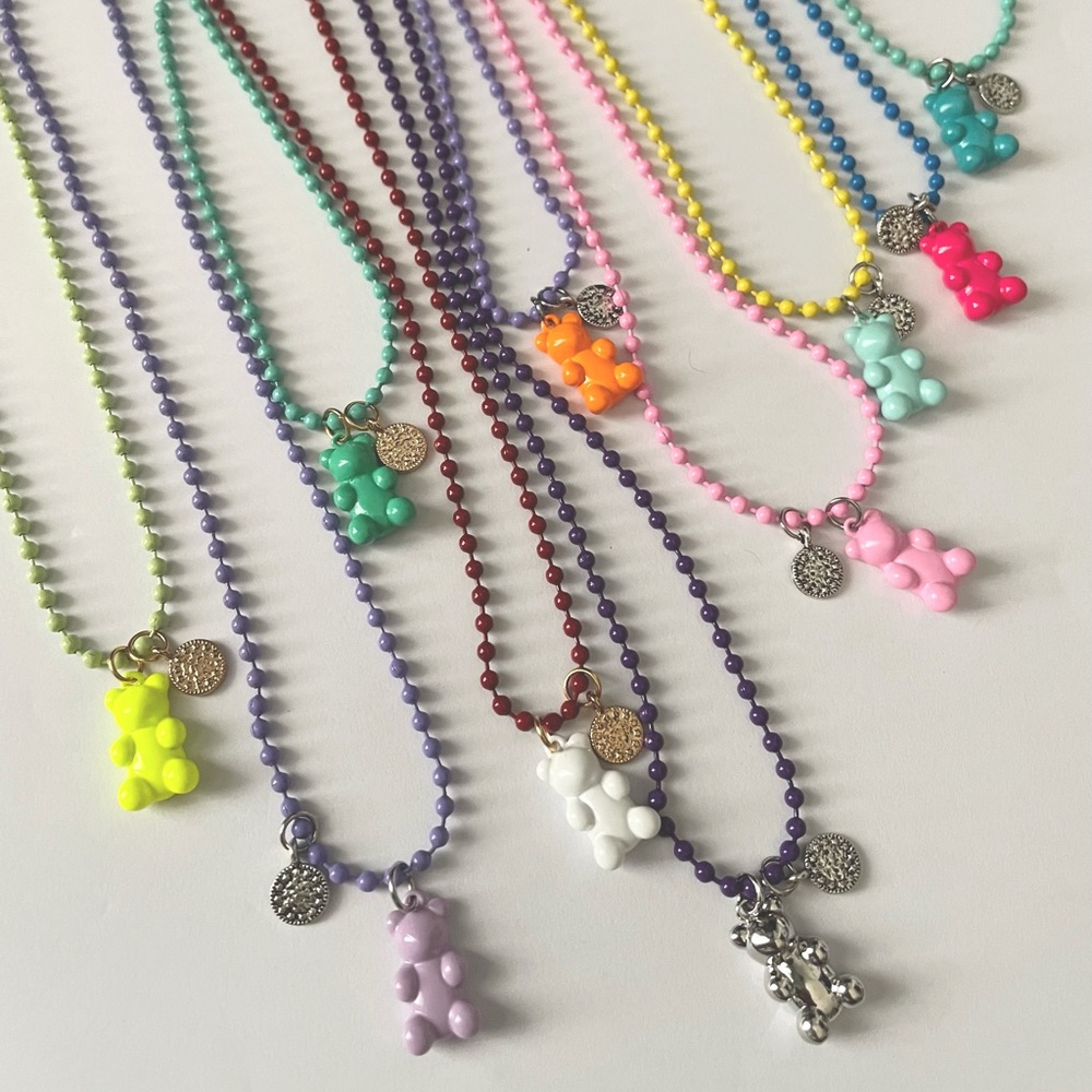Military Style Enamel Ball Chain Necklace
